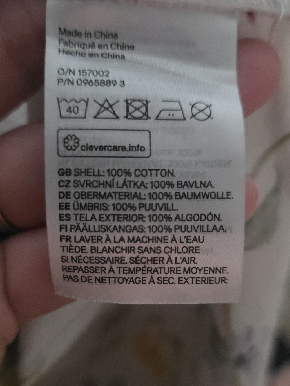 H&M White Floral Smocked Dress with Yellow & Lavender Print - Picture 5 of 5